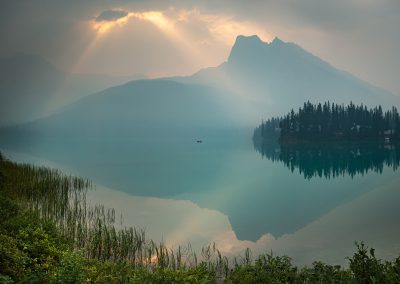Smoky Morning, Emerald Lake, British Columbia