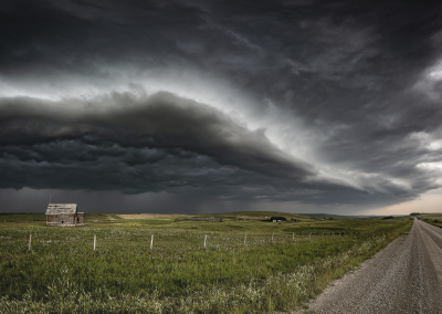 Approaching Storm Near Nanton, Alberta